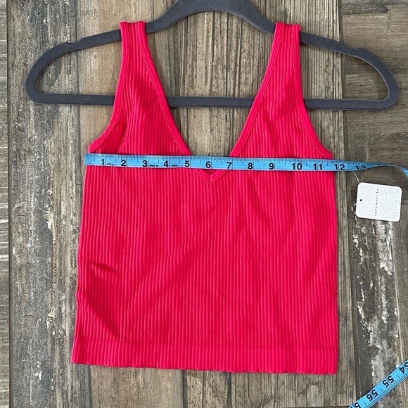 Free People Solid Rib Brami in Cherry Size M/L - Picture 6 of 6